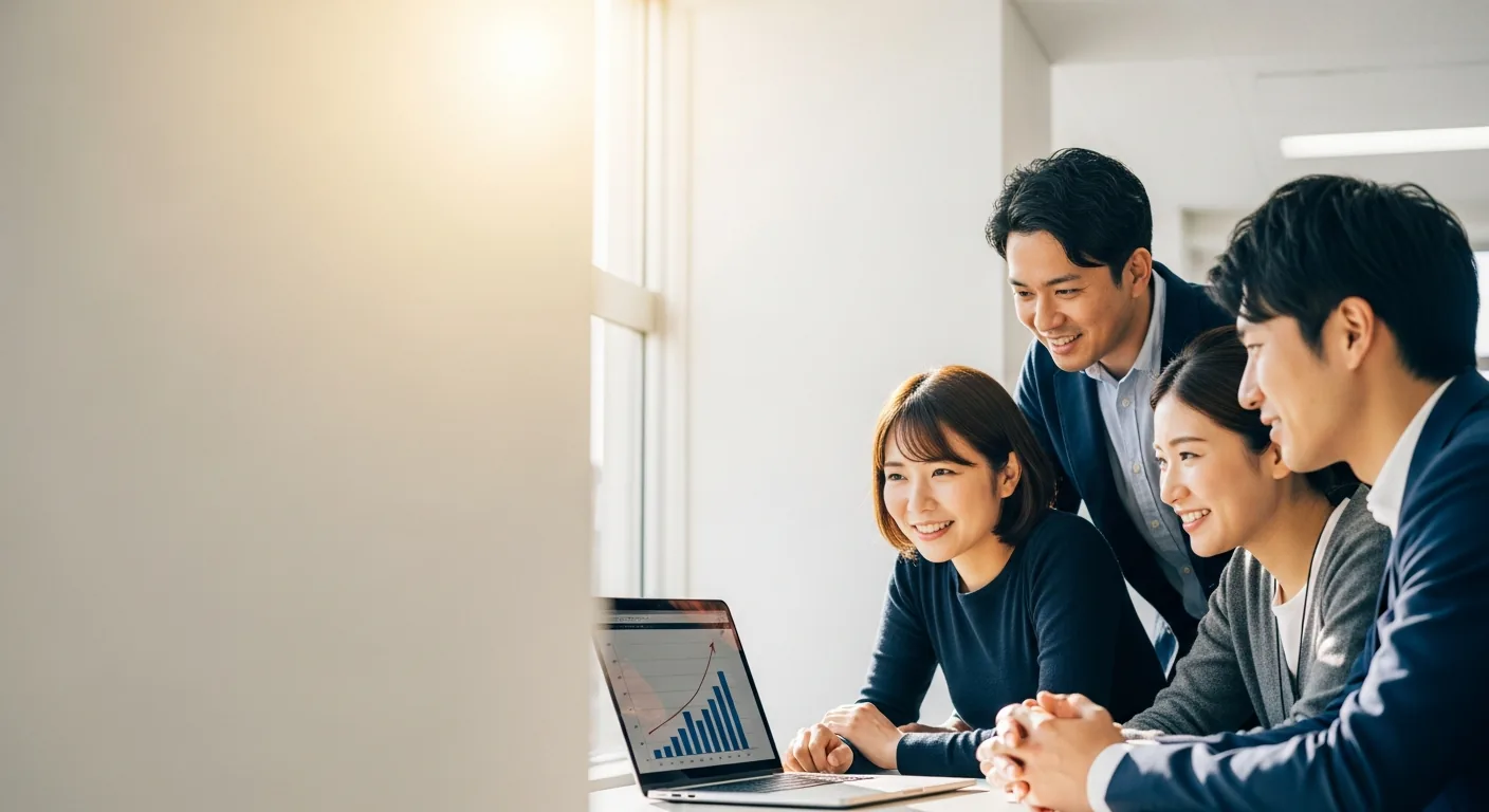 伸びていくデータをノートパソコンで確認している様子