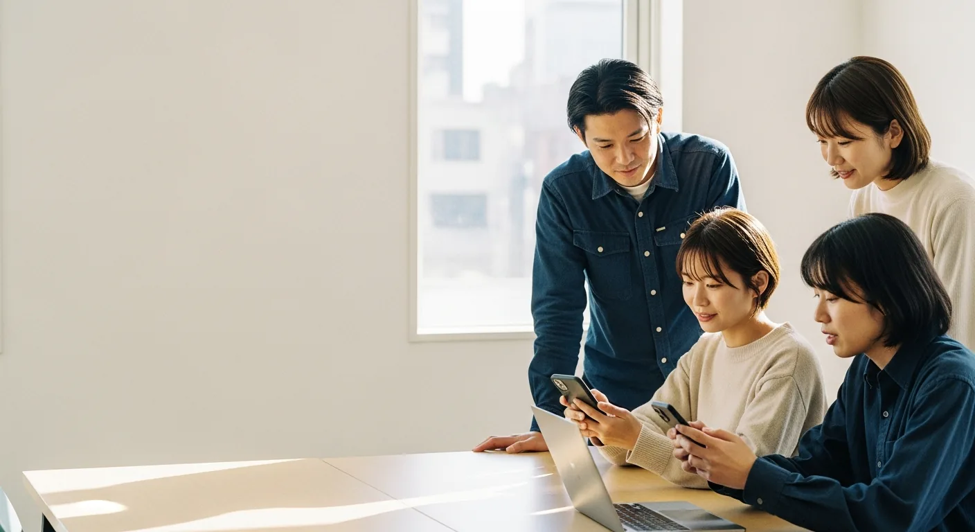 ショート動画の反応を確かめながら次の一手を詰めるマーケティングチーム